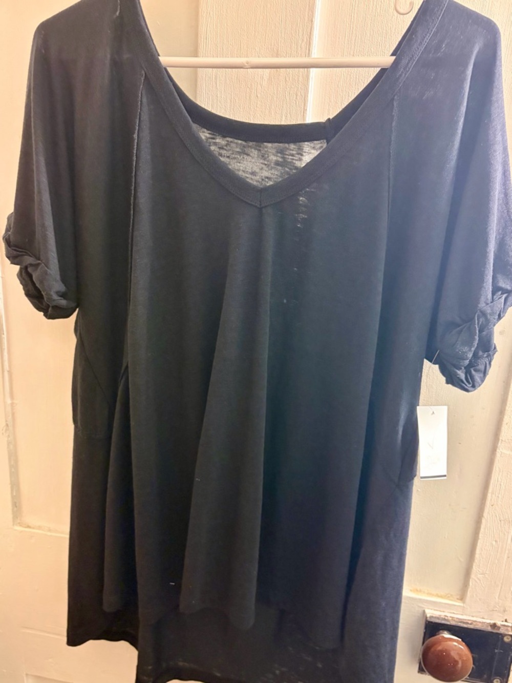 Lucky Brand Black V-Neck Relaxed Tunic